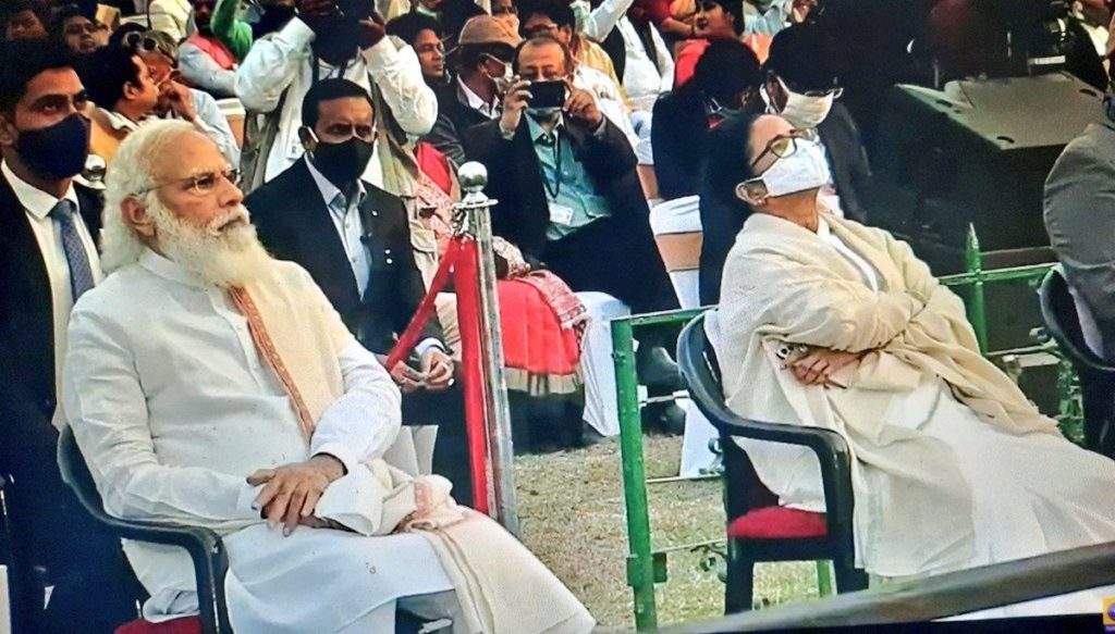 “Picture of the Day,” People are Hilariously Calling Mamata and Modi Sitting Together as One